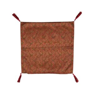 Red Paisley Polysilk Cushion