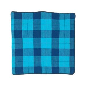 Turquoise Check Big Cushion Cover