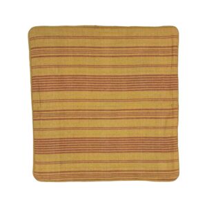 Gold & Red Stripes Cushion Cover
