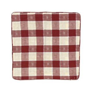 Red Motif Check Cushion Cover