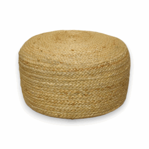 Round Natural Jute Pouffe